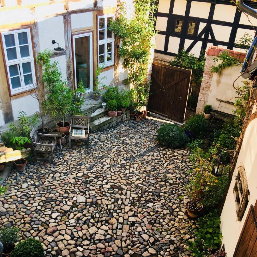 Himmlischer Hof - Juwel Von 1477, Terrasse, Kamin, P, Oeko, Denkmal Quedlinburg Eksteriør billede
